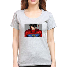 Load image into Gallery viewer, Minnal Murali T-Shirt for Women-XS(32 Inches)-Grey Melange-Ektarfa.online
