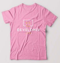Load image into Gallery viewer, Developer T-Shirt for Men-Light Baby Pink-Ektarfa.online
