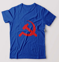 Load image into Gallery viewer, Communist party T-Shirt for Men-S(38 Inches)-Royal Blue-Ektarfa.online

