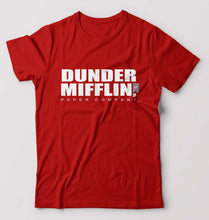 Load image into Gallery viewer, Dunder Mifflin T-Shirt for Men-S(38 Inches)-Red-Ektarfa.online

