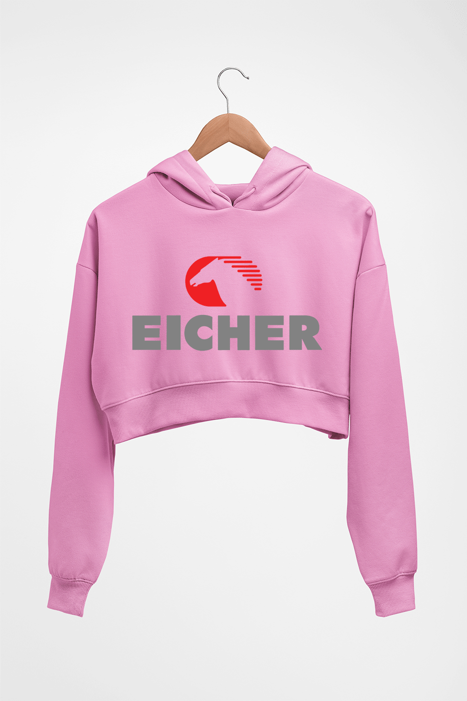 Eicher Crop HOODIE FOR WOMEN-Light Baby Pink-Ektarfa.online