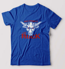 Load image into Gallery viewer, The Rock T-Shirt for Men-S(38 Inches)-Royal Blue-Ektarfa.online
