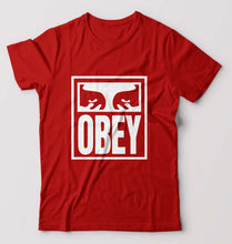 Load image into Gallery viewer, Obey T-Shirt for Men-S(38 Inches)-Red-Ektarfa.online
