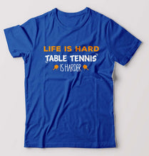 Load image into Gallery viewer, Table Tennis (TT) T-Shirt for Men-S(38 Inches)-Royal Blue-Ektarfa.online
