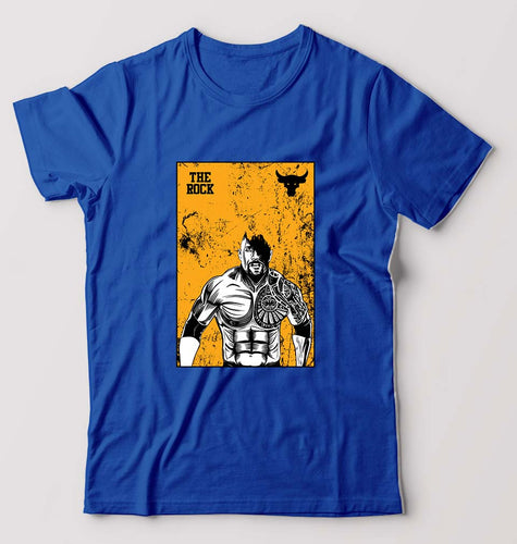 The Rock T-Shirt for Men-Royal Blue-Ektarfa.online