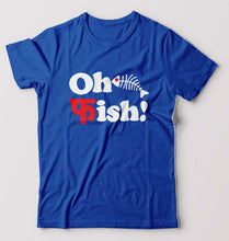 Load image into Gallery viewer, Fish Funny T-Shirt for Men-S(38 Inches)-Royal Blue-Ektarfa.online
