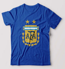Load image into Gallery viewer, Argentina Football T-Shirt for Men-S(38 Inches)-Royal Blue-Ektarfa.online
