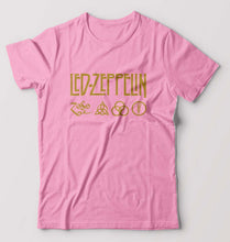 Load image into Gallery viewer, Led Zeppelin T-Shirt for Men-S(38 Inches)-Light baby pink-Ektarfa.online
