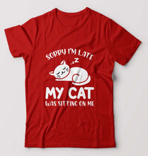 Load image into Gallery viewer, Cat T-Shirt for Men-Red-Ektarfa.online
