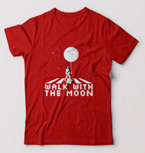 Load image into Gallery viewer, Moon Space T-Shirt for Men-S(38 Inches)-Red-Ektarfa.online
