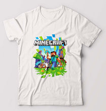 Load image into Gallery viewer, Minecraft T-Shirt for Men-S(38 Inches)-White-Ektarfa.online
