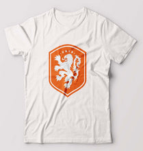 Load image into Gallery viewer, Netherlands Football T-Shirt for Men-S(38 Inches)-White-Ektarfa.online
