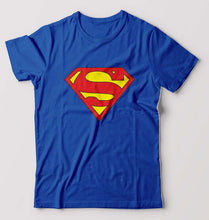 Load image into Gallery viewer, Superman T-Shirt for Men-S(38 Inches)-Royal Blue-Ektarfa.online
