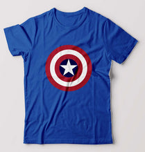 Load image into Gallery viewer, Captain America T-Shirt for Men-S(38 Inches)-Royal Blue-Ektarfa.online
