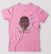 Load image into Gallery viewer, Stay Wild T-Shirt for Men-S(38 Inches)-Light Baby Pink-Ektarfa.online
