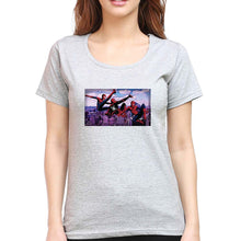 Load image into Gallery viewer, Spiderman Superhero T-Shirt for Women-XS(32 Inches)-Grey Melange-Ektarfa.online
