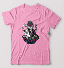 Load image into Gallery viewer, Psychedelic Ganesha T-Shirt for Men-S(38 Inches)-Light Baby Pink-Ektarfa.online
