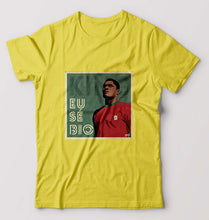 Load image into Gallery viewer, Eusébio T-Shirt for Men-S(38 Inches)-Yellow-Ektarfa.online
