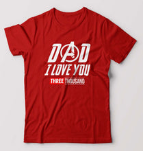 Load image into Gallery viewer, Dad I Love You 3000 T-Shirt for Men-Red-Ektarfa.online
