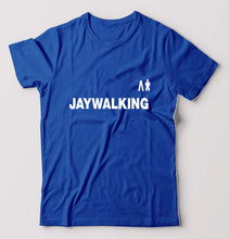 Load image into Gallery viewer, Jaywalking T-Shirt for Men-S(38 Inches)-Royal Blue-Ektarfa.online
