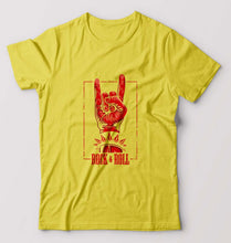 Load image into Gallery viewer, Rock &amp; Roll T-Shirt for Men-S(38 Inches)-Yellow-Ektarfa.online
