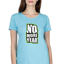 Load image into Gallery viewer, Fear T-Shirt for Women-XS(32 Inches)-Light Blue-Ektarfa.online
