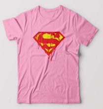 Load image into Gallery viewer, Superman T-Shirt for Men-S(38 Inches)-Light baby pink-Ektarfa.online
