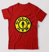 Load image into Gallery viewer, Gold&#39;s Gym T-Shirt for Men-S(38 Inches)-Red-Ektarfa.online
