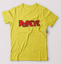 Load image into Gallery viewer, Popeye T-Shirt for Men-S(38 Inches)-Yellow-Ektarfa.online
