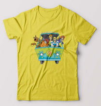 Load image into Gallery viewer, Scooby Doo T-Shirt for Men-S(38 Inches)-Yellow-Ektarfa.online
