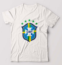 Load image into Gallery viewer, Brazil Football T-Shirt for Men-S(38 Inches)-White-Ektarfa.online
