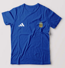 Load image into Gallery viewer, Argentina Football T-Shirt for Men-S(38 Inches)-Royal Blue-Ektarfa.online
