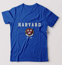 Load image into Gallery viewer, Harvard T-Shirt for Men-S(38 Inches)-Royal Blue-Ektarfa.online
