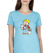 Load image into Gallery viewer, Bob the Builder T-Shirt for Women-XS(32 Inches)-Light Blue-Ektarfa.online
