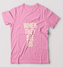 Load image into Gallery viewer, When They See Us T-Shirt for Men-Light Baby Pink-Ektarfa.online

