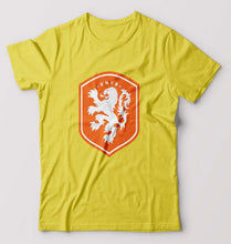 Load image into Gallery viewer, Netherlands Football T-Shirt for Men-S(38 Inches)-Yellow-Ektarfa.online
