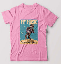 Load image into Gallery viewer, Music T-Shirt for Men-S(38 Inches)-Light Baby Pink-Ektarfa.online
