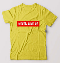 Load image into Gallery viewer, Never Give UP T-Shirt for Men-Yellow-Ektarfa.online
