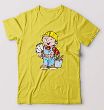 Load image into Gallery viewer, Bob the Builder T-Shirt for Men-S(38 Inches)-Yellow-Ektarfa.online
