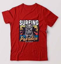 Load image into Gallery viewer, Surfing California Wild T-Shirt for Men-S(38 Inches)-Red-Ektarfa.online

