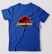 Load image into Gallery viewer, Jurassic Park T-Shirt for Men-S(38 Inches)-Royal Blue-Ektarfa.online
