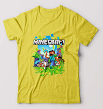 Load image into Gallery viewer, Minecraft T-Shirt for Men-S(38 Inches)-Yellow-Ektarfa.online
