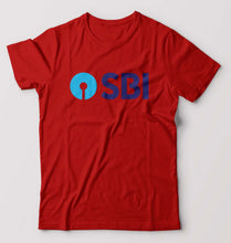 Load image into Gallery viewer, State Bank of India(SBI) T-Shirt for Men-S(38 Inches)-Red-Ektarfa.online

