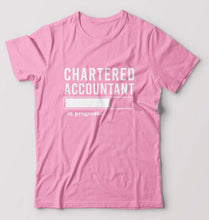 Load image into Gallery viewer, Chartered Accountants(CA) In Progress T-Shirt for Men-Light Baby Pink-Ektarfa.online
