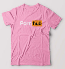 Load image into Gallery viewer, Porn Hub T-Shirt for Men-S(38 Inches)-Light Baby Pink-Ektarfa.online
