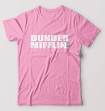 Load image into Gallery viewer, Dunder Mifflin T-Shirt for Men-S(38 Inches)-Light Baby Pink-Ektarfa.online

