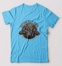 Load image into Gallery viewer, Motercycle Born To Ride T-Shirt for Men-Light Blue-Ektarfa.online
