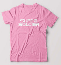 Load image into Gallery viewer, Super Soldier T-Shirt for Men-S(38 Inches)-Light Baby Pink-Ektarfa.online
