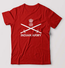 Load image into Gallery viewer, Indian Army T-Shirt for Men-S(38 Inches)-Red-Ektarfa.online

