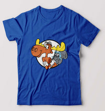 Load image into Gallery viewer, The Adventures of Rocky and Bullwinkle and Friends T-Shirt for Men-Royal Blue-Ektarfa.online
